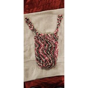 Pink, black, and Grey market bag